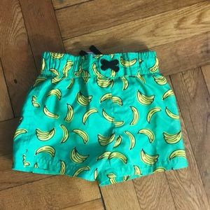 Swimming trunks ( green w/ yellow bananas)